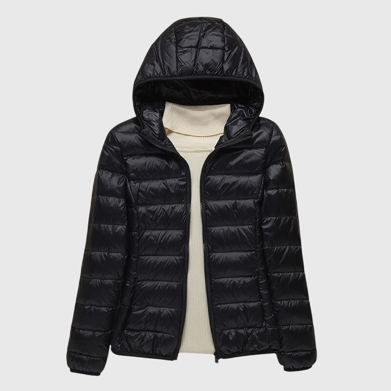 Chaqueta Puffer Acolchada para Mujeres, Ligera y con Capucha, de Estilo Casual