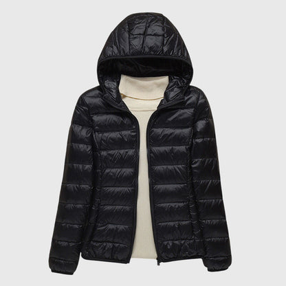 Chaqueta Puffer Acolchada para Mujeres, Ligera y con Capucha, de Estilo Casual