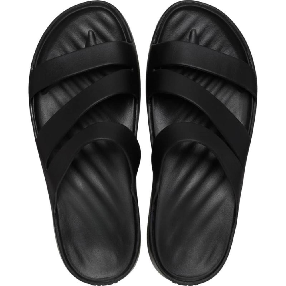 Sandalias Cómodas para Mujeres con Tiras Triples y Plantilla Acolchada Estilo Slip On