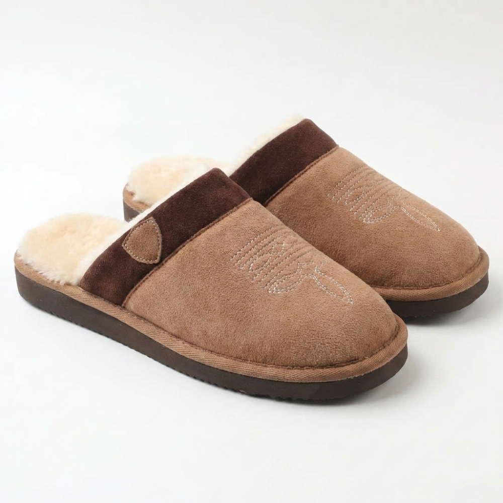 Zapatillas de Casa Cómodas para Mujeres con Forro de Piel Sintética, Punta Cerrada y Estilo Sin Talón