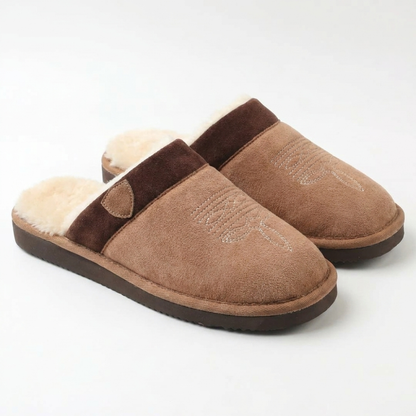 Zapatillas de Casa Cómodas para Mujeres con Forro de Piel Sintética, Punta Cerrada y Estilo Sin Talón