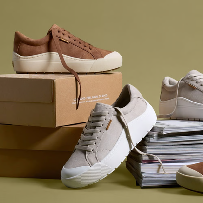 Zapatillas Cómodas para Mujeres con Parte Superior Texturizada, Cordones, Suela Chunky de Plataforma, Estilo Bajo