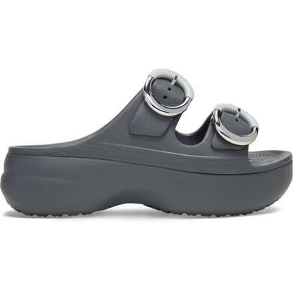 Sandalias de Plataforma Cómodas para Mujeres con Correa de Doble Hebilla, Suela Chunky de Espuma