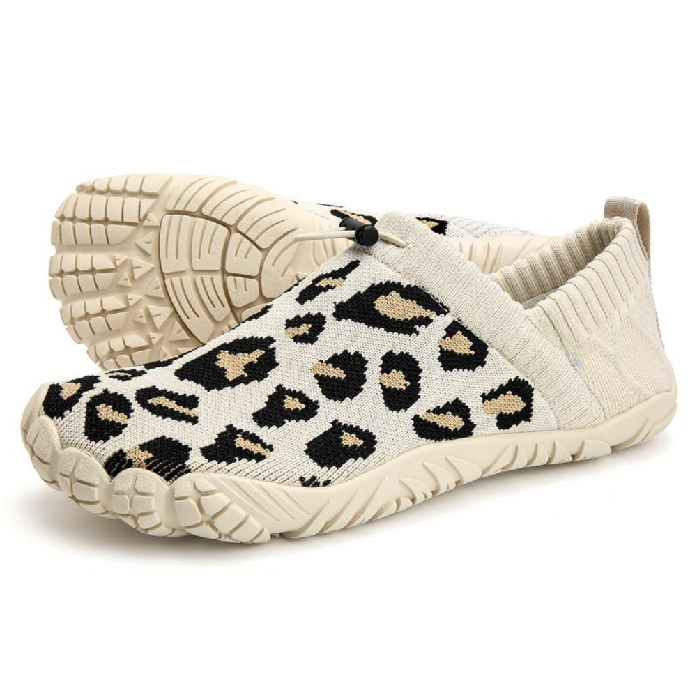 Zapatillas Cómodas para Mujeres con Punta Ancha, Parte Superior de Tejido, Estilo Minimalista Sin Calzado