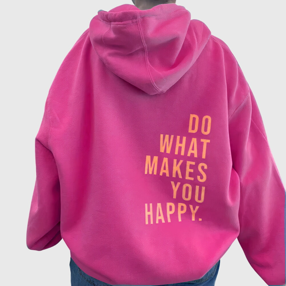Sudadera Gráfica Cómoda para Mujeres con Capucha Ajustable, Manga Larga, Estilo Oversized y Relajado