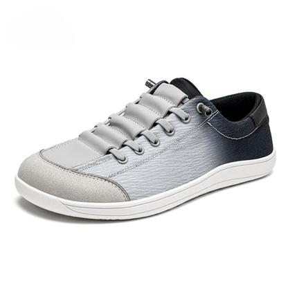 Zapatillas Cómodas para Mujeres con Parte Superior de Lona con Degradado Ombre, Estilo Bajo con Cordones