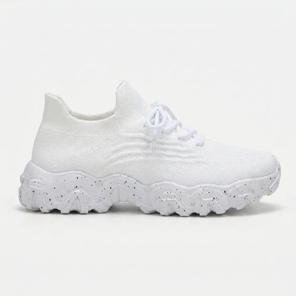 Zapatillas de Correr Cómodas para Mujeres con Parte Superior de Tejido de Malla y Suela Chunky