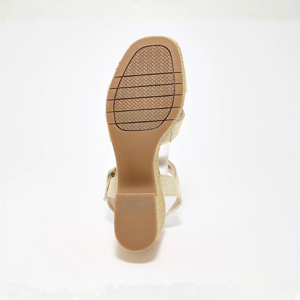 Sandalias de Tacón Bloque Cómodas para Mujer con Correa Cruzada y Plataforma de Espadrille