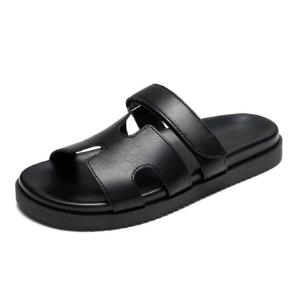 Sandalias de Deslizamiento Cómodas para Mujeres con Correa Ancha Cortada y Plantilla Acolchada Estilo Abierto