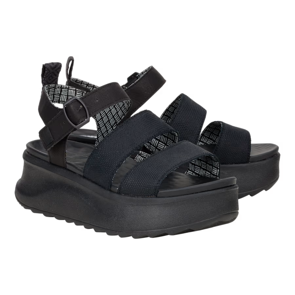 Sandalias de Plataforma Elegantes para Mujeres con Dos Tiras, Hebilla en el Tobillo y Punta Abierta Estilo Chunky
