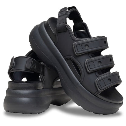 Sandalias de Plataforma Cómodas para Mujeres con Doble Correa Slingback y Suela Chunky Acolchada