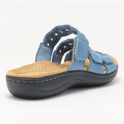 Sandalias Cómodas para Mujeres con Tiras Ajustables Triples y Plantilla Acolchada Estilo Slide