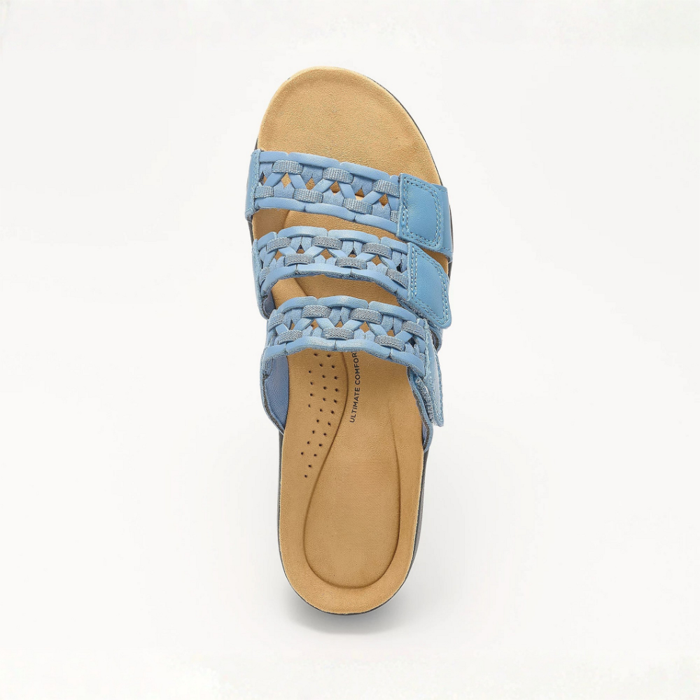 Sandalias Cómodas para Mujeres con Tiras Ajustables Triples y Plantilla Acolchada Estilo Slide