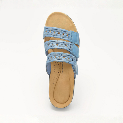 Sandalias Cómodas para Mujeres con Tiras Ajustables Triples y Plantilla Acolchada Estilo Slide
