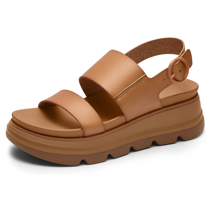 Sandalias de Plataforma Cómodas para Mujeres con Doble Correa Ancha y Suela Chunky