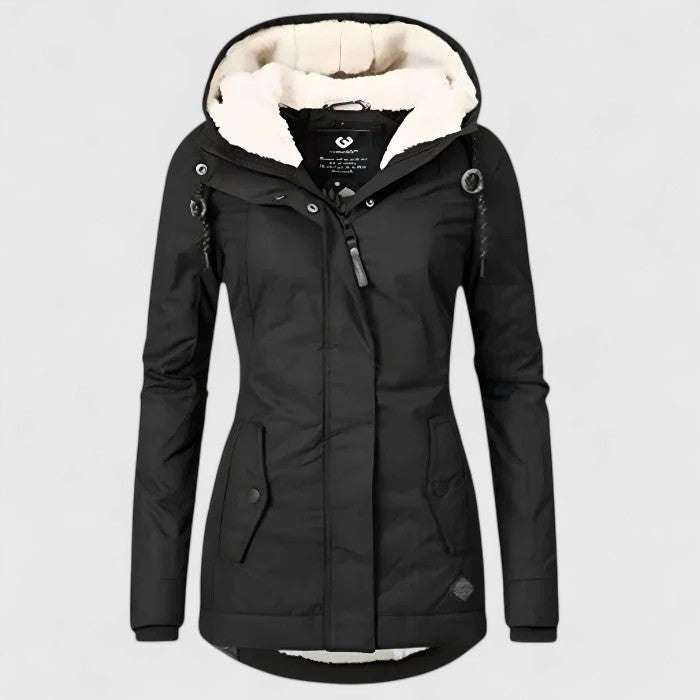 Chaqueta Parka Acolchada y Cómoda para Mujeres con Capucha y Manga Larga, Estilo Casual Relajado