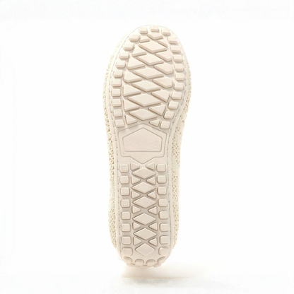 Mocasines Cómodos para Mujeres con Parte Superior de Tejido de Ganchillo, Correa de Moneda, Plantilla Acolchada, Estilo Plano para Ponerse