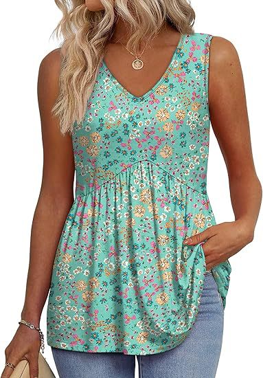 Top de Peplum Texturizado Sin Esfuerzo para Mujeres con Escote en V, Sin Mangas y Dobladillo Fluyente de Estilo Casual