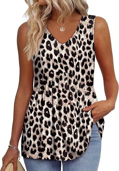 Top de Peplum Texturizado Sin Esfuerzo para Mujeres con Escote en V, Sin Mangas y Dobladillo Fluyente de Estilo Casual