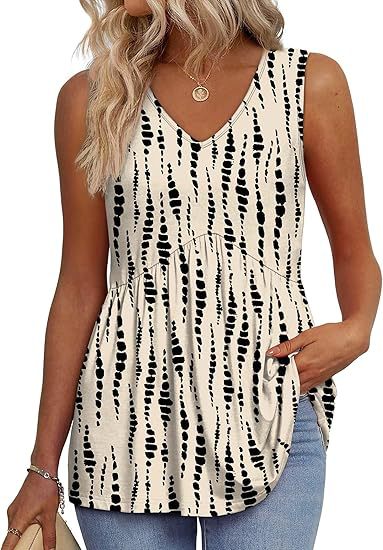 Top de Peplum Texturizado Sin Esfuerzo para Mujeres con Escote en V, Sin Mangas y Dobladillo Fluyente de Estilo Casual