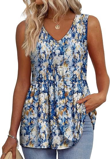 Top de Peplum Texturizado Sin Esfuerzo para Mujeres con Escote en V, Sin Mangas y Dobladillo Fluyente de Estilo Casual