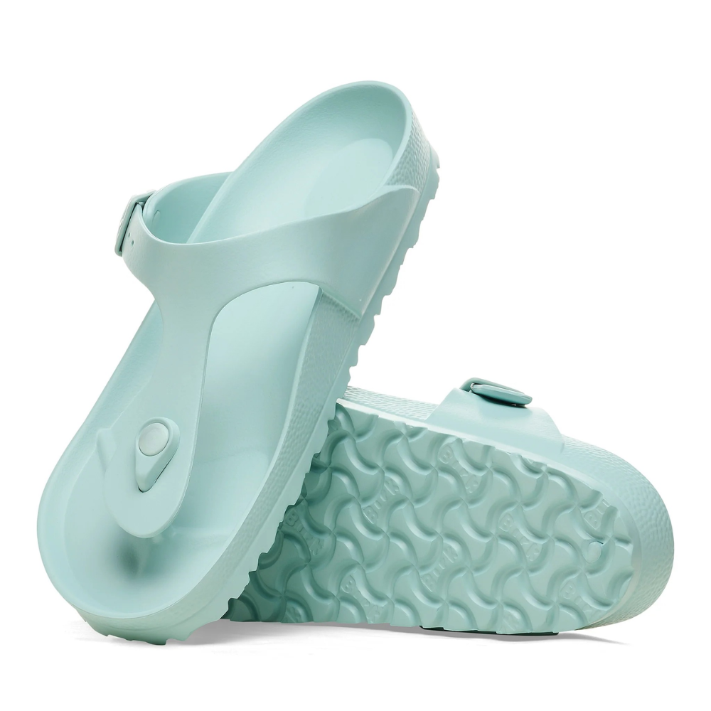 Sandalias de Tanga Cómodas para Mujeres con Correa de Hebilla en el Dedo y Plantilla Contorneada Estilo Slip On
