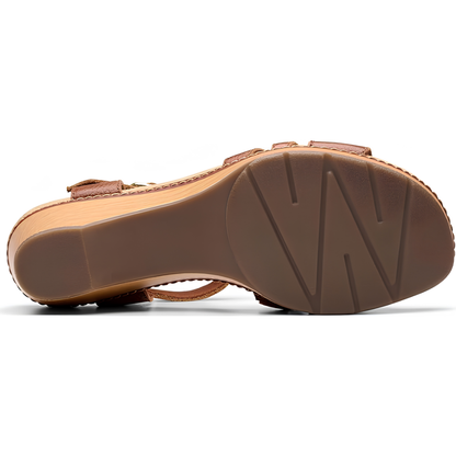 Sandalias Wedge Cómodas para Mujeres con Cierre de Tobillo de Hebilla en T y Estilo Abierto
