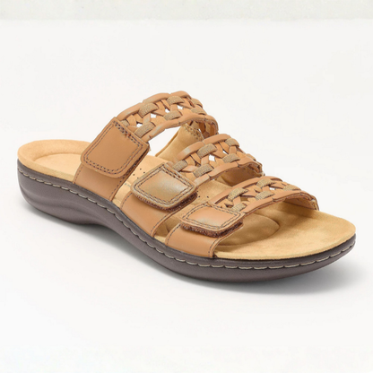 Sandalias Cómodas para Mujeres con Tiras Ajustables Triples y Plantilla Acolchada Estilo Slide