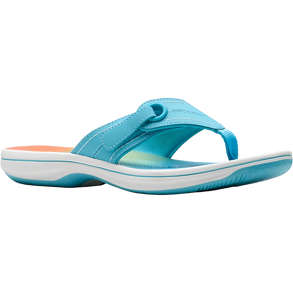 Chanclas Cómodas para Mujeres con Correa de Tira, Plantilla Contorneada y Soporte de Arco