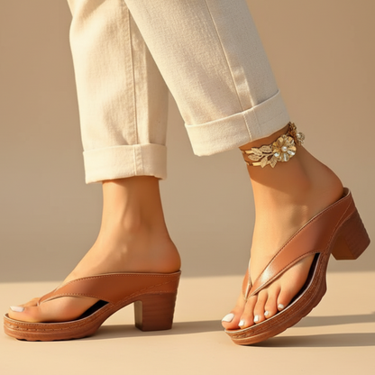 Sandalía de Plataforma de Estilo para Mujeres con Tira entrecruzada y Tacón de Bloque Chunky