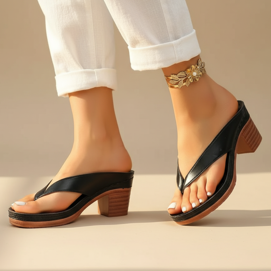 Sandalía de Plataforma de Estilo para Mujeres con Tira entrecruzada y Tacón de Bloque Chunky