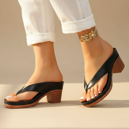 Sandalía de Plataforma de Estilo para Mujeres con Tira entrecruzada y Tacón de Bloque Chunky