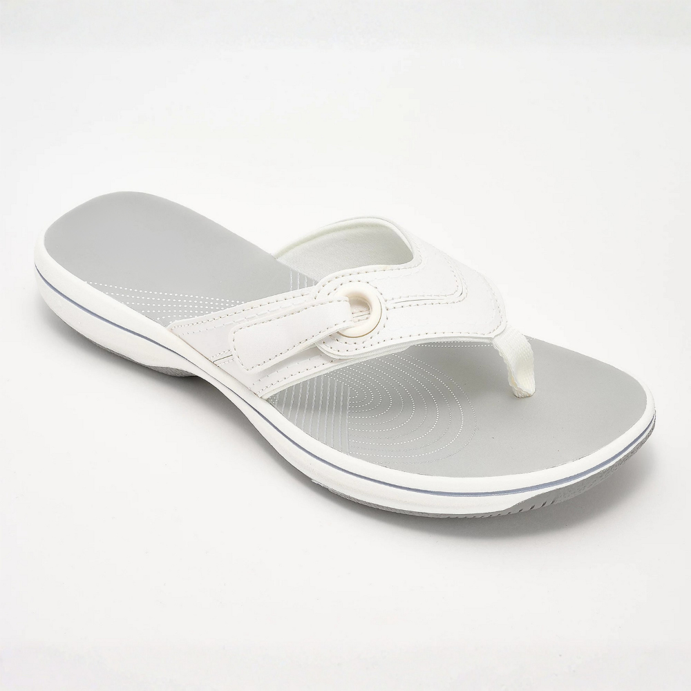 Chanclas Cómodas para Mujeres con Correa de Tira, Plantilla Contorneada y Soporte de Arco