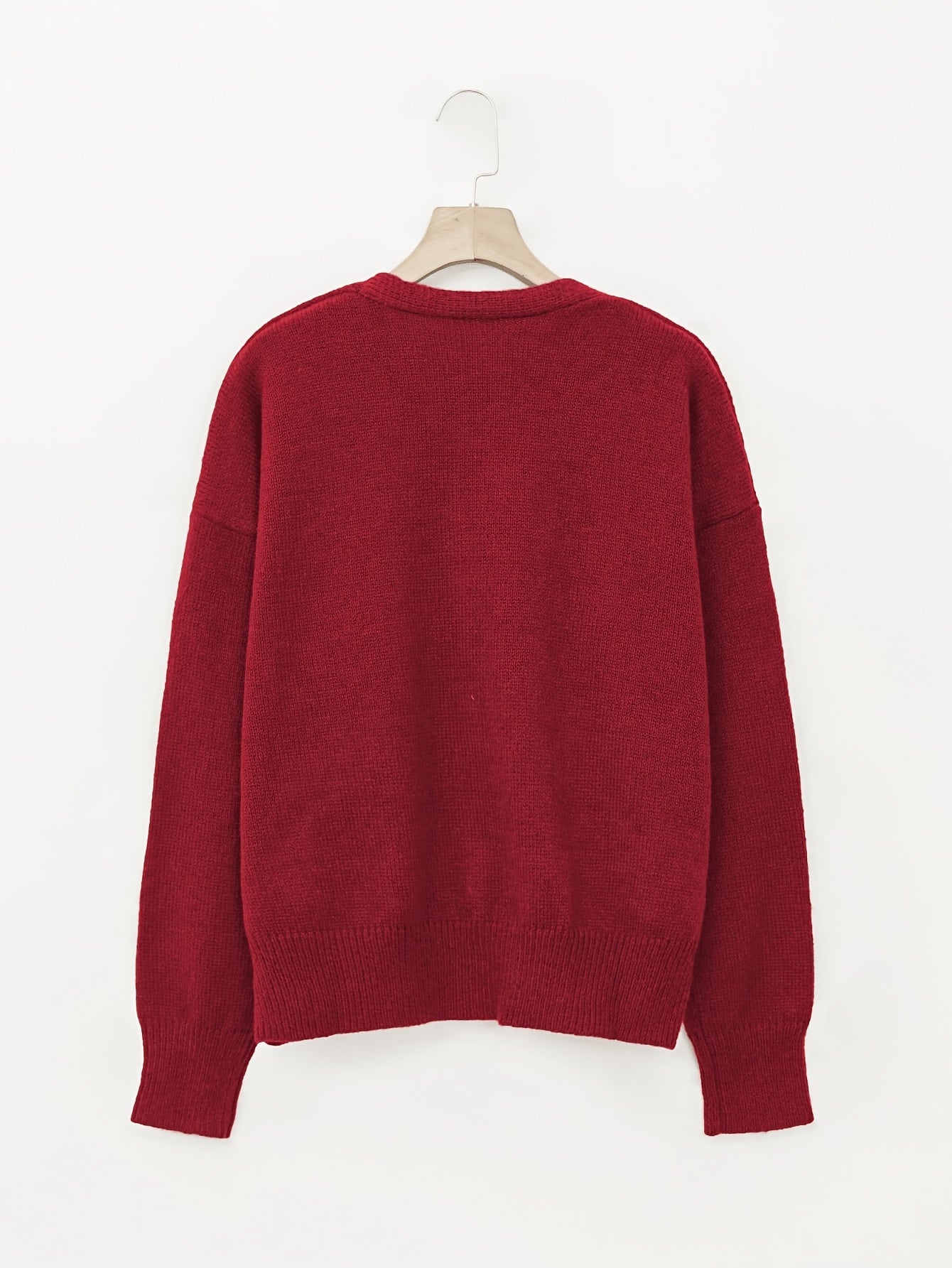 Suéter Cardigan Cómodo para Mujeres con Cuello en V, Manga Larga, Botones en la Parte Delantera, Estilo Relajado y Oversized