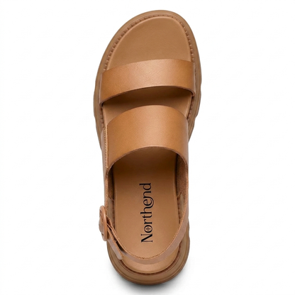 Sandalias de Plataforma Cómodas para Mujeres con Doble Correa Ancha y Suela Chunky