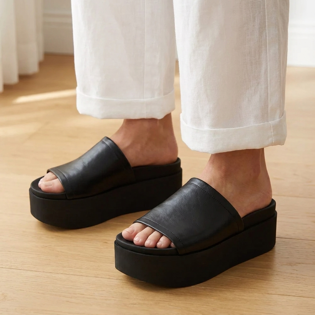 Sandalias de Plataforma Cómodas para Mujeres con Banda Ancha y Estilo Chunky Flatform