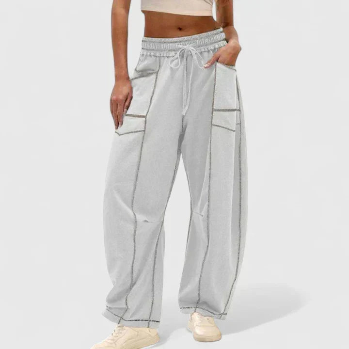 Pantalones Cargo de Pierna Ancha Sin Esfuerzo para Mujeres con Cintura Alta y Estilo Casual Relajado